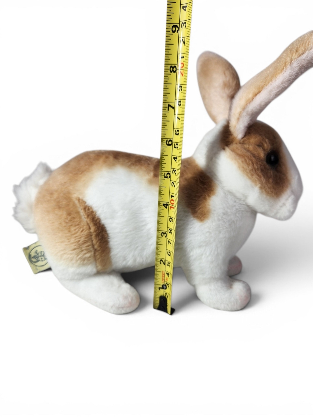 Vintage Tiger Tale Toys Rabbit Plush Realistic Brown White Stuffed Bunny Toy - Picture 11 of 13